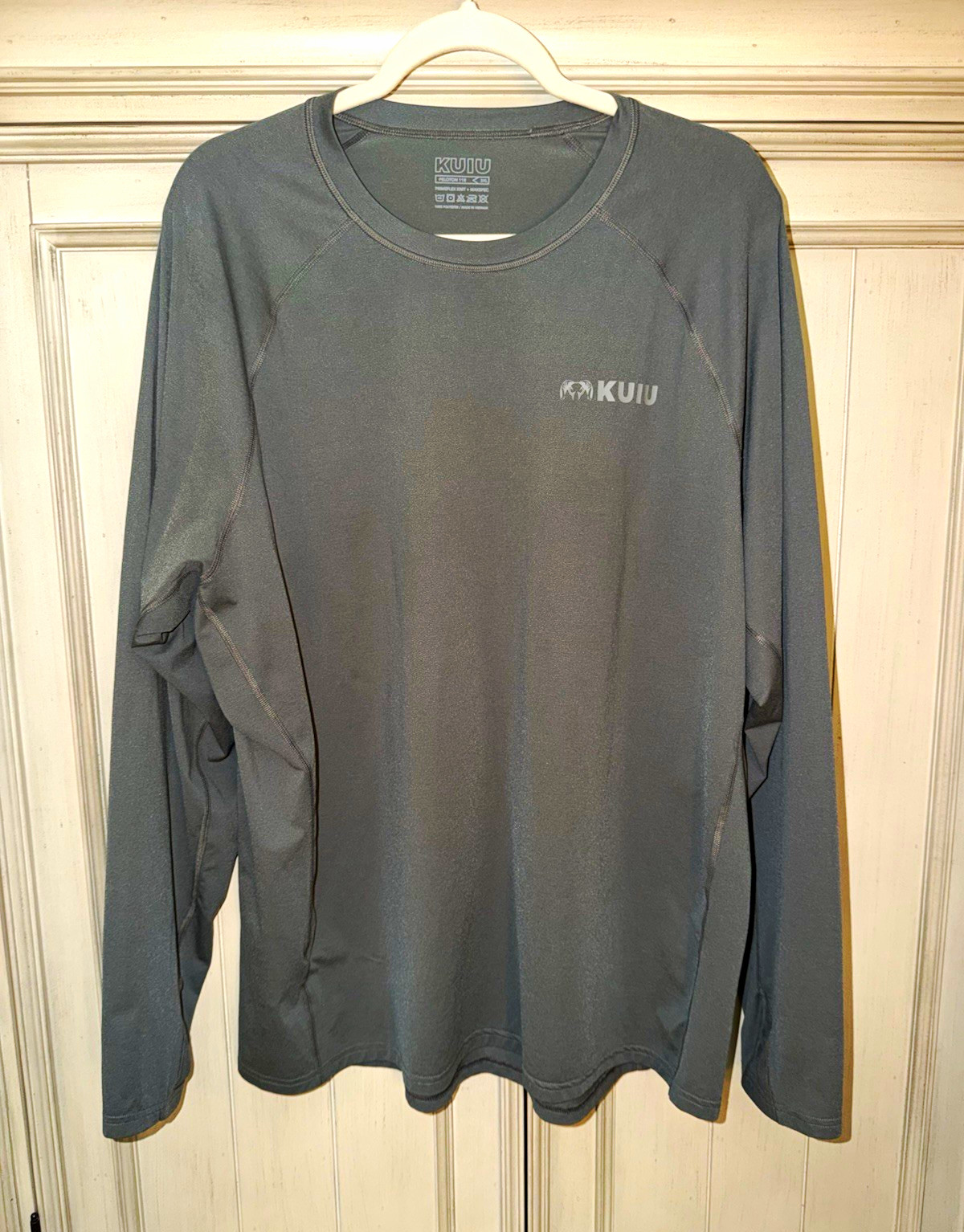 KUIU Peloton 118 Men's Lightweight Knit Crew Neck Long Sleeve Tee Stone 3XL gallery