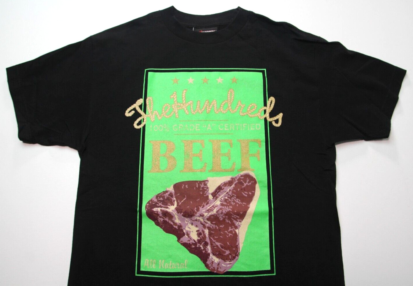 2007 THE HUNDREDS ~BEEF~ TEE M og/logo/bomb/punk/vtg/smiths/murder/lp/is/meat/ep gallery