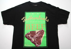 2007 THE HUNDREDS ~BEEF~ TEE M og/logo/bomb/punk/vtg/smiths/murder/lp/is/meat/ep