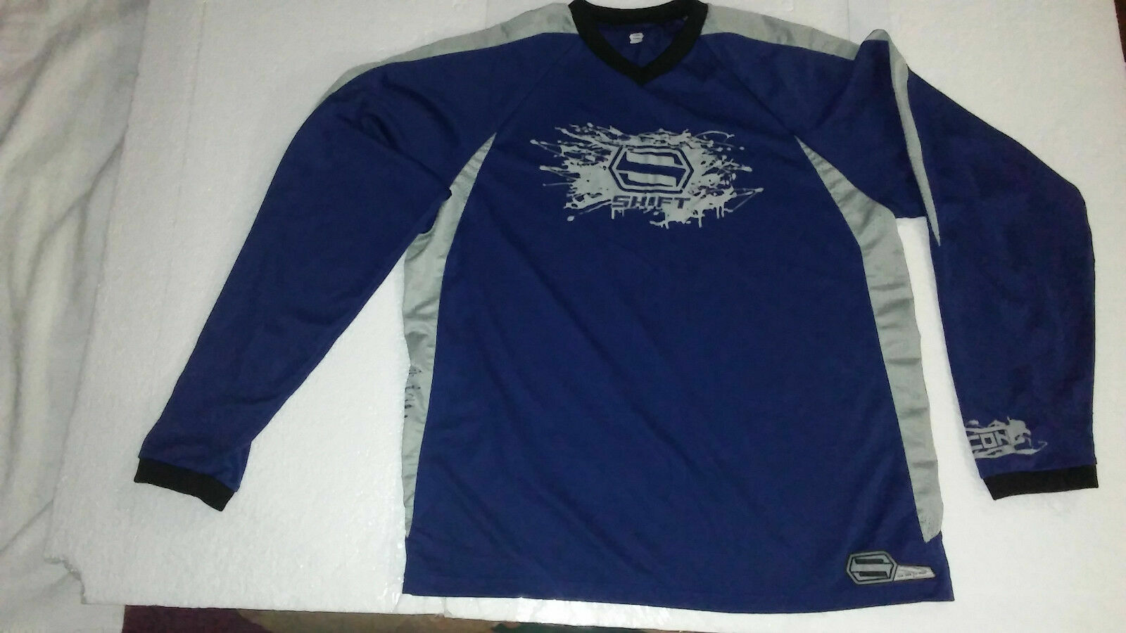 SHIFT Racing Long Sleeve Shirt Blue/Silver XL Mens gallery