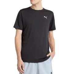 Puma Mens Short Sleeve Active T-Shirt, Black, Size Medium