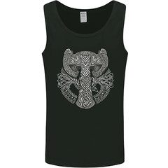 Thor Hammer Viking Symbols Odin Valhalla Mens Vest Tank Top
