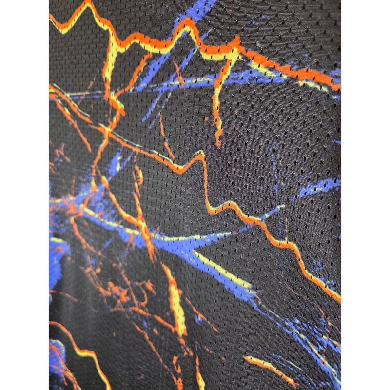 Pro Player Mens Medium Mesh Athletic Tank Top Black Blue Orange Abstract Wicking gallery