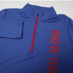 Nike New York Giants Pullover Mens XXL Blue NFL Dri-Fit Quarter Zip Thumbholes