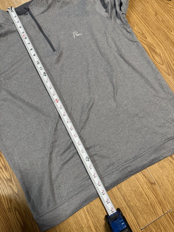 Rhoback Mens Large Gray Long Sleeve Quarter Zip Pullover gallery