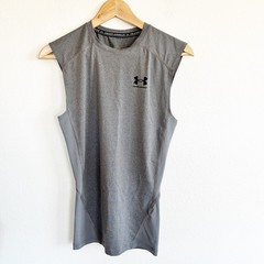 Under Armour Sleeveless Compression Shirt Mens M Gray HeatGear Tank Athletic