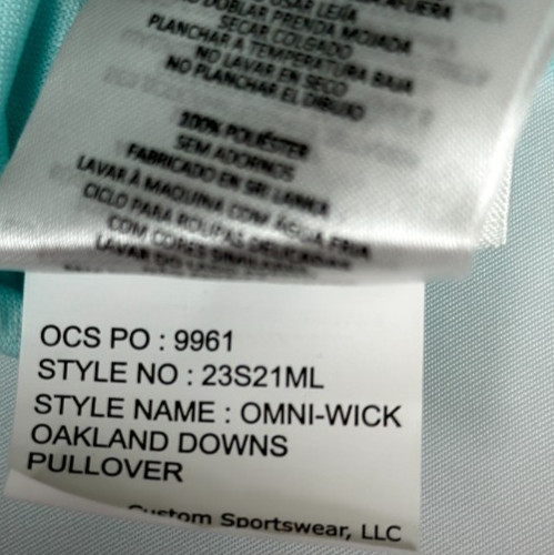 Columbia Omni-Wick Oakland Downs Pullover Mens L Aqua 1/4 Zip NWT gallery