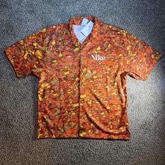 Nike Dri-Fit Trek Division Button Up Top Men’s Size Large DR9966-832 Orange