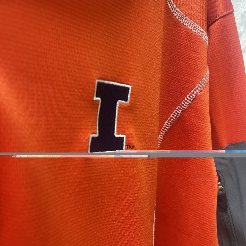 PING Golf Men's Medium Illinois Fighting Illini Quarter Zip Pullover Orange M gallery
