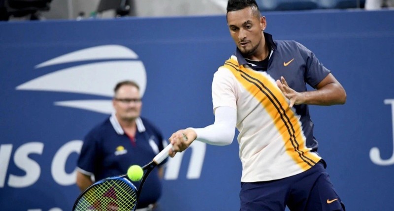 NIKE Court Advantage Tennis Polo Nick Kyrgios 2018 US Open Men’s M 934220-408 gallery