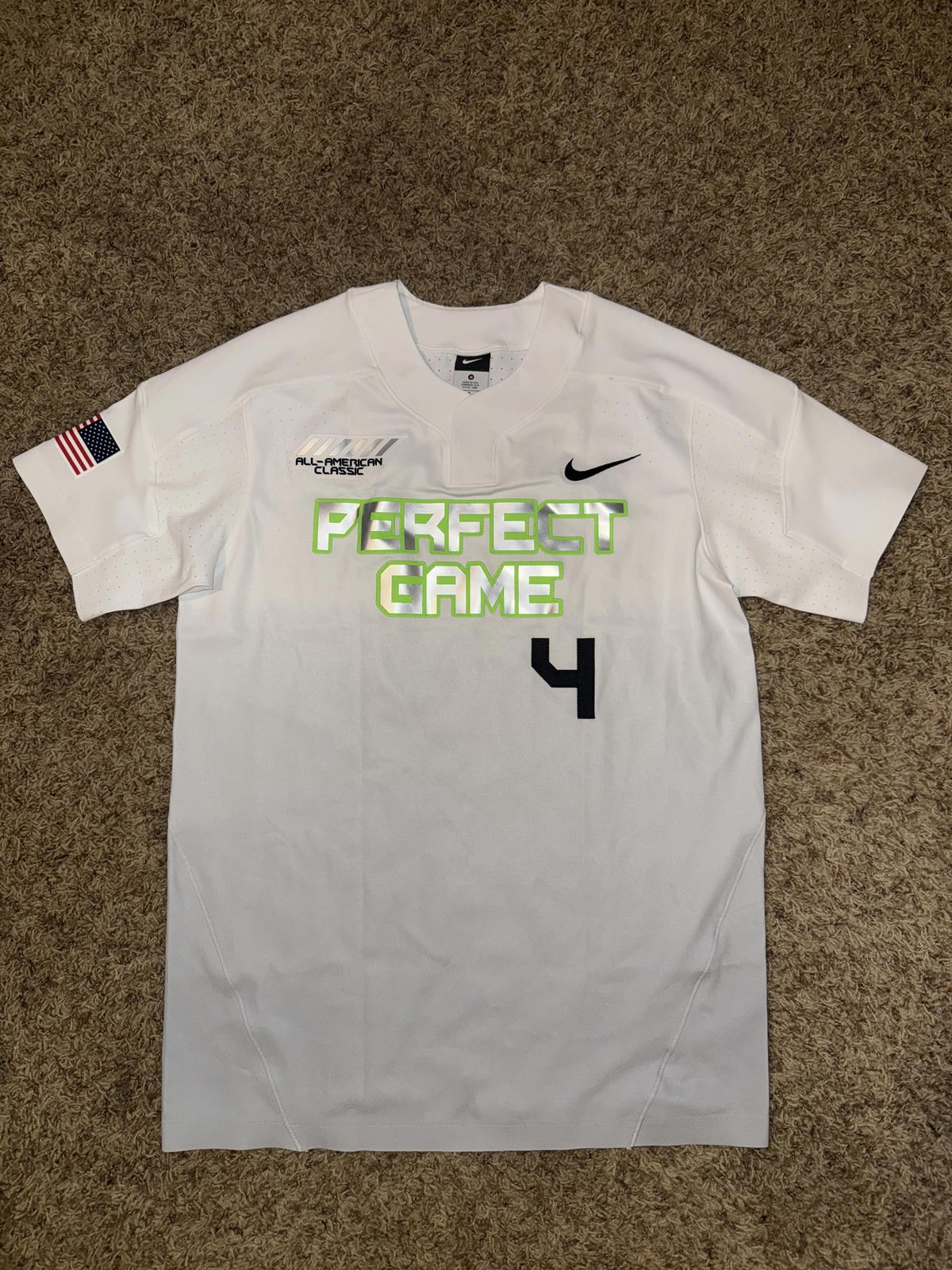 Nike Men’s Perfect Game PG All American Classic Baseball Jersey #4 Made In USA gallery
