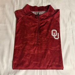 Oklahoma Sooners OU Quarter Zip Pullover Mens XL NCAA Red Colosseum