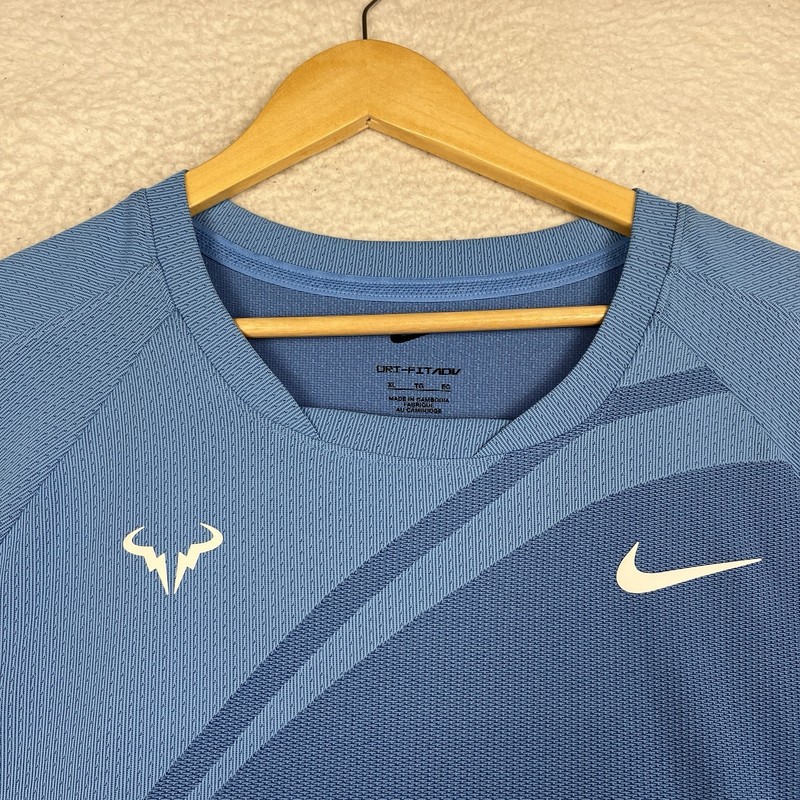 Nike Shirt Mens XL Dri-Fit ADV Tennis Rafa Nadal Blue 90s DV2877-412 gallery