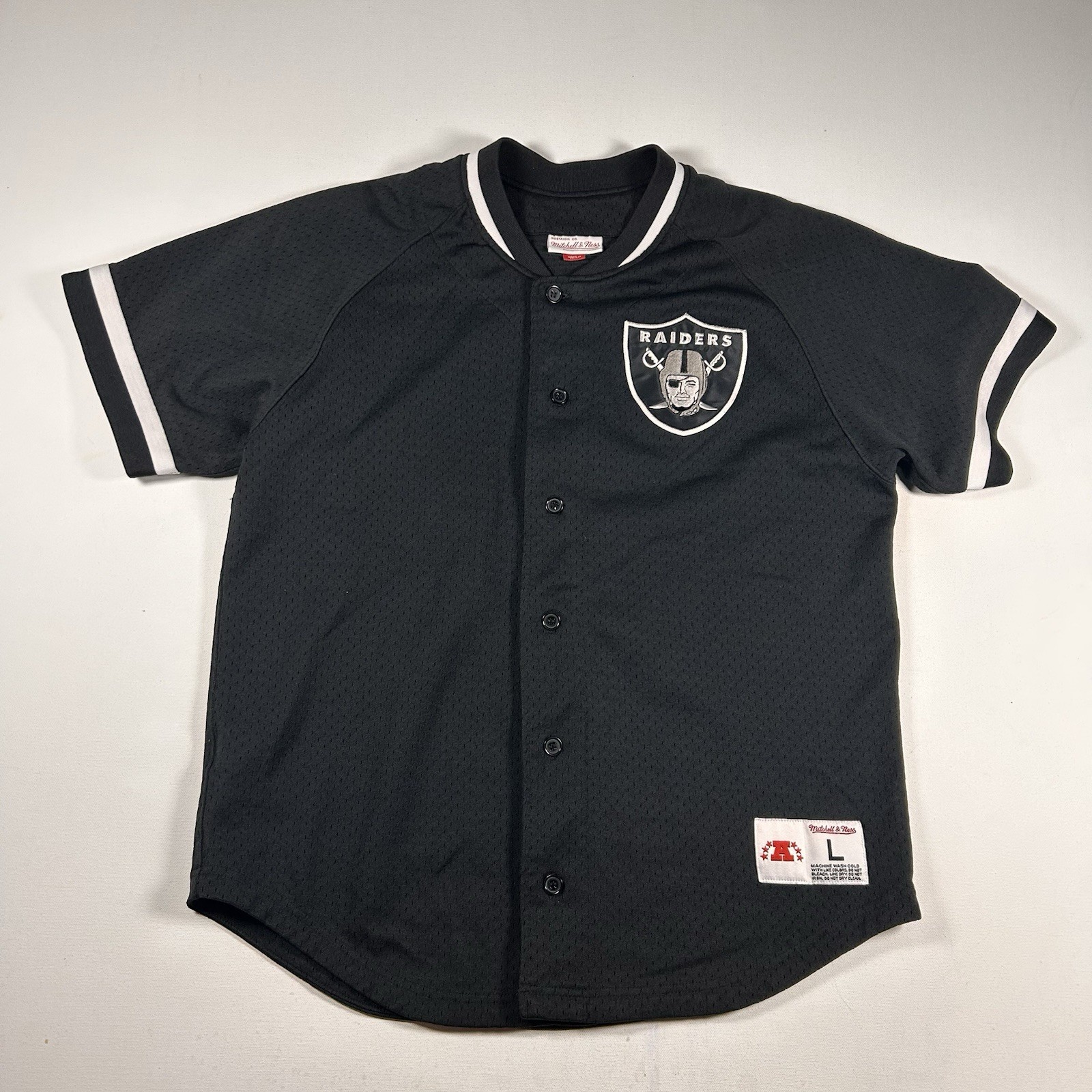 Mitchell & Ness Men's Large Las Vegas Raiders Football Jersey Black Mesh gallery