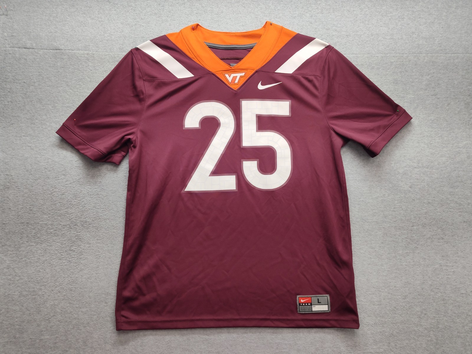 Nike Dri Fit Men Athletic Top L Multicolor V Neck Short Sleeve Pullover Football gallery