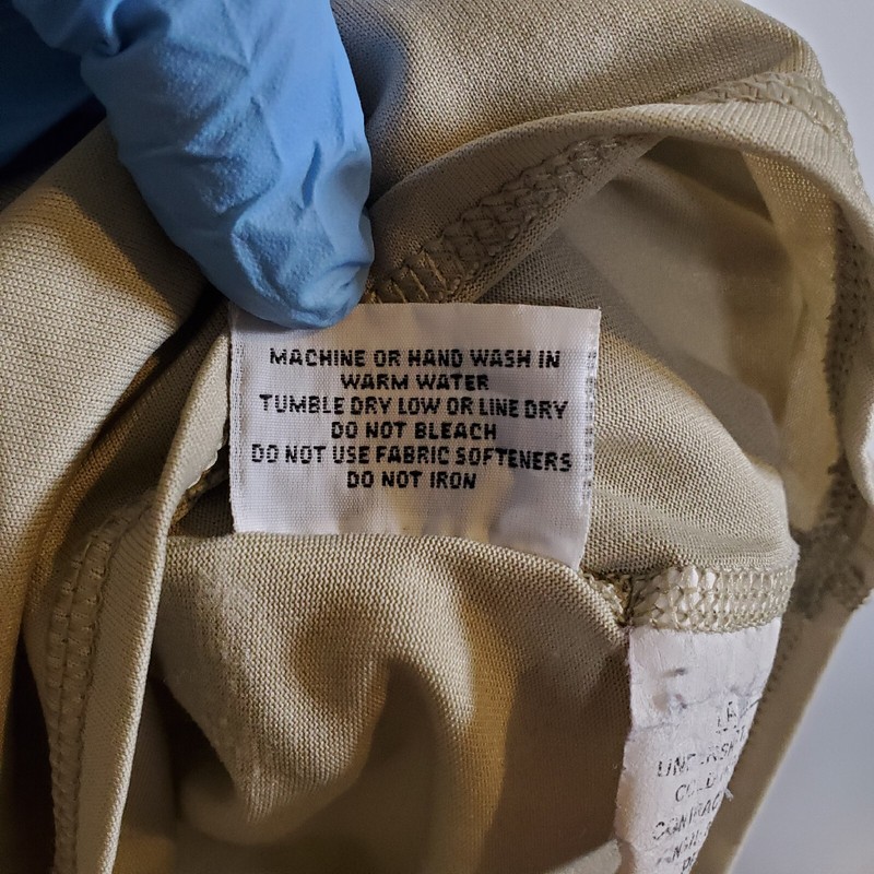 Milliken Military Beige Cold Weather Stretch STAINED - L Thermal Baselayer Shirt gallery