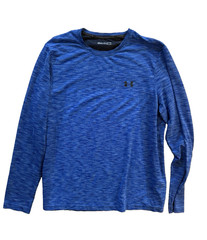 Under Armour Threadborne HeatGear Fitted Athletic Long Sleeve Shirt 2XL Blue