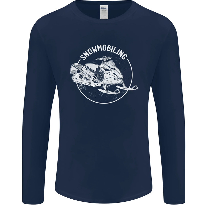 Winter Sports A Snowmobile Mens Long Sleeve T-Shirt gallery