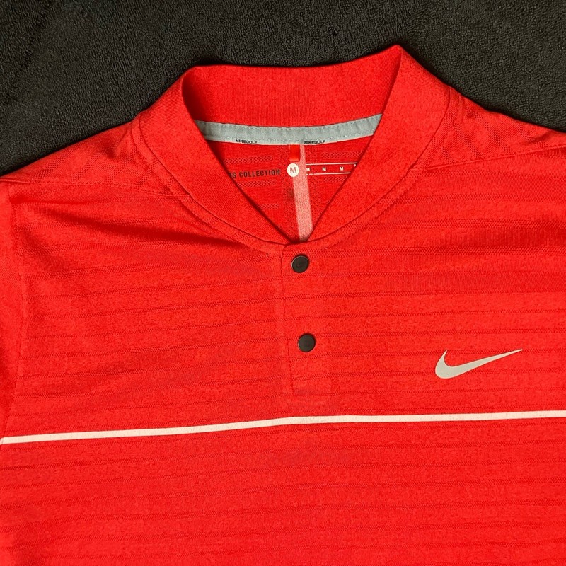 Nike Golf Tiger Woods Masters VL Mock Blade Polo 803195 696 Sunday Red Sz M gallery