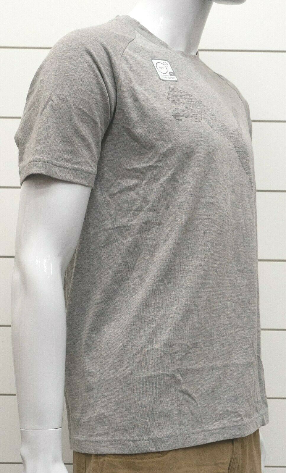 Mens Evostripe Puma Dry Cell T-Shirt Logo Gray Heather Crew Neck NWT Choose Size gallery
