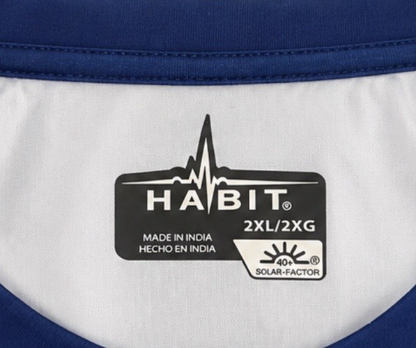 Habit Solar-Factor 40+ UPF Fishing Shirt 2XL Blue Red USA Flag Long Sleeve gallery