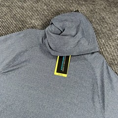 Roundtree & Yorke Performance Pullover Mens Medium Hooded Blue Long Sleeve New