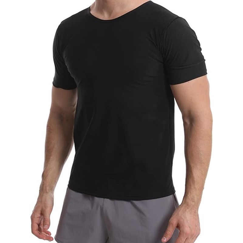Men’s Premium Slimming Shapewear Sweat Sauna Waist Trainer Thermal T-Shirt Vest gallery