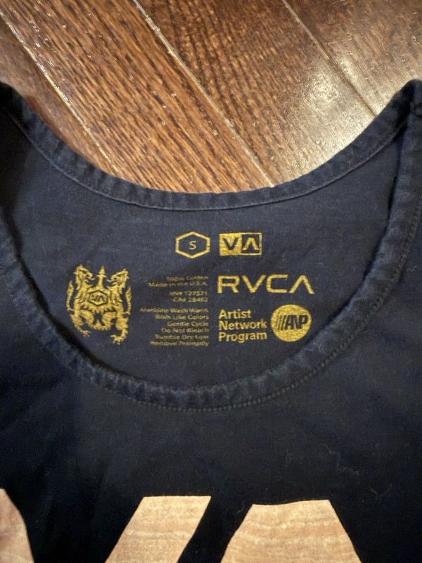 RVCA Lightweight Black Sleeveless Tank Top Artist Network Program Men's S gallery