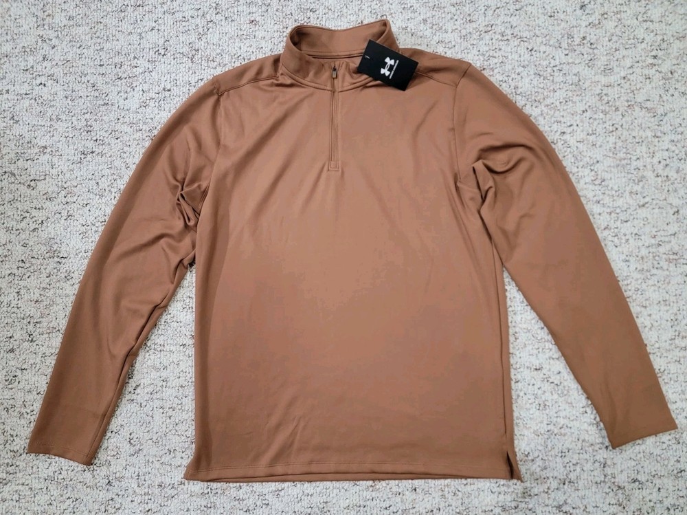 Under Armour UA Movement 1/4 Zip Pullover Tundra Brown 1387434-253 Men Sz Medium