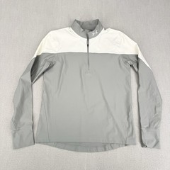 Under Armour Mens M Qualifier 1/2 Zip Shirt Running Thumbholes Reflective Fitted