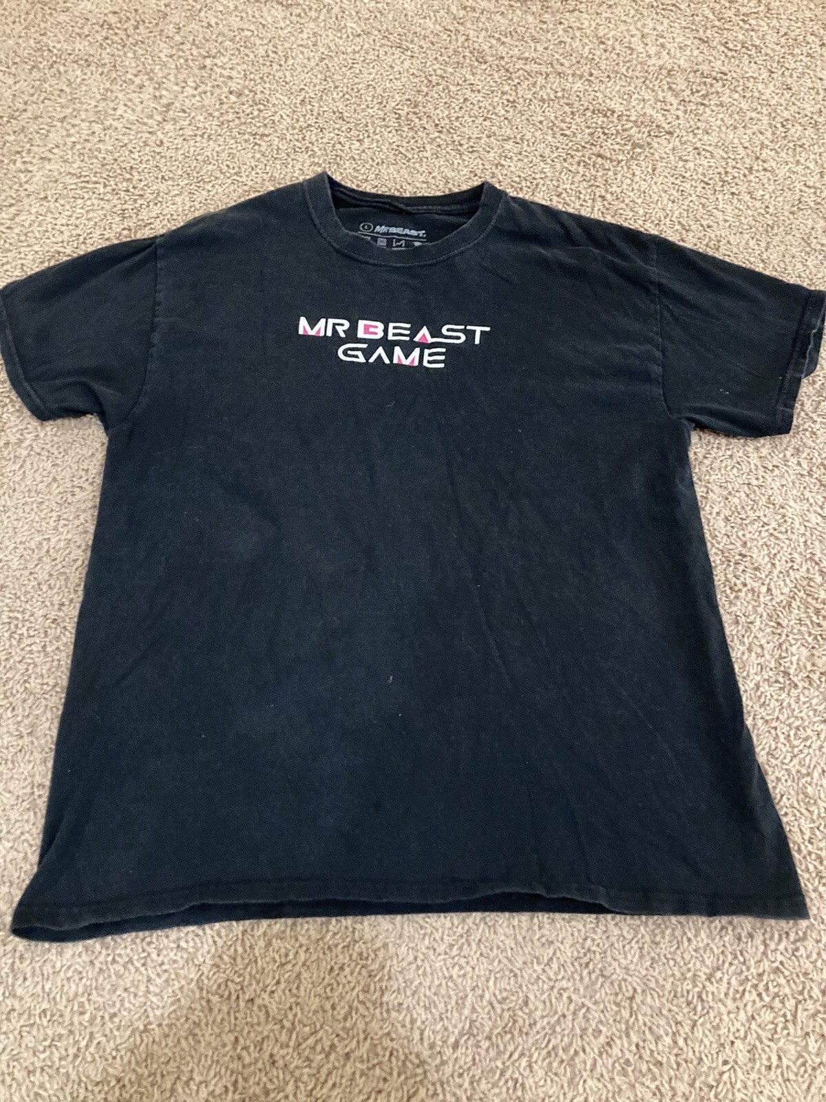 Mr Beast Game shirt men's large black graphic shirt "Let the Games Begin" gallery