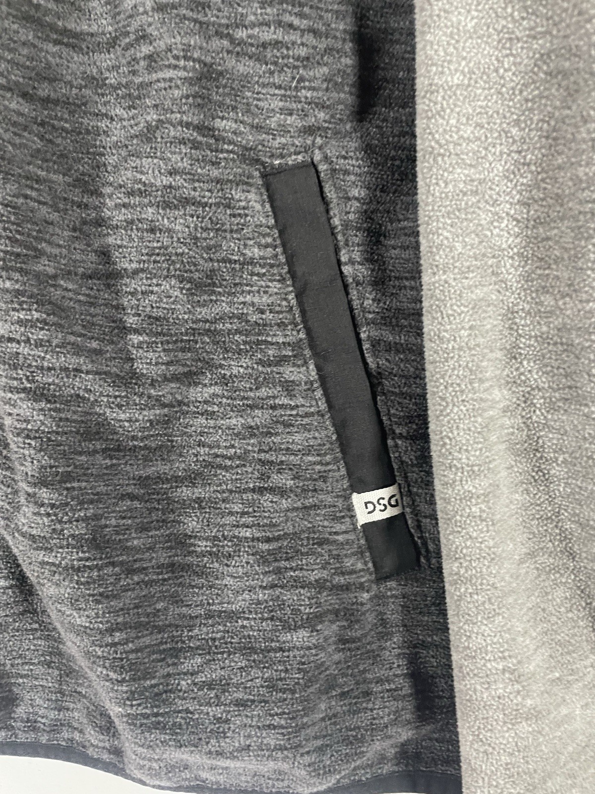 DSG Polar Fleece Half Pullover Zip Gray/Black Soft XL Mens gallery