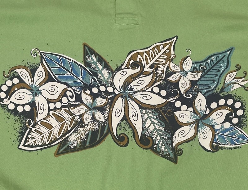Crazy Shirts Hawaii Original Key Lime Dyed Lightweight Pullover USA Size Small gallery
