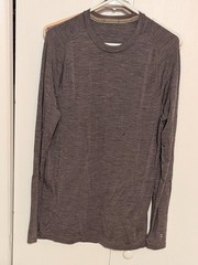 Smartwool Merino 250 Base Layer Crew Mens Size L Gray Pullover Shirt Long Sleeve