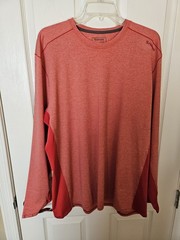 Simms Men’s Solarflex UPF50 Crew Neck Fishing Orange Shirt, XL