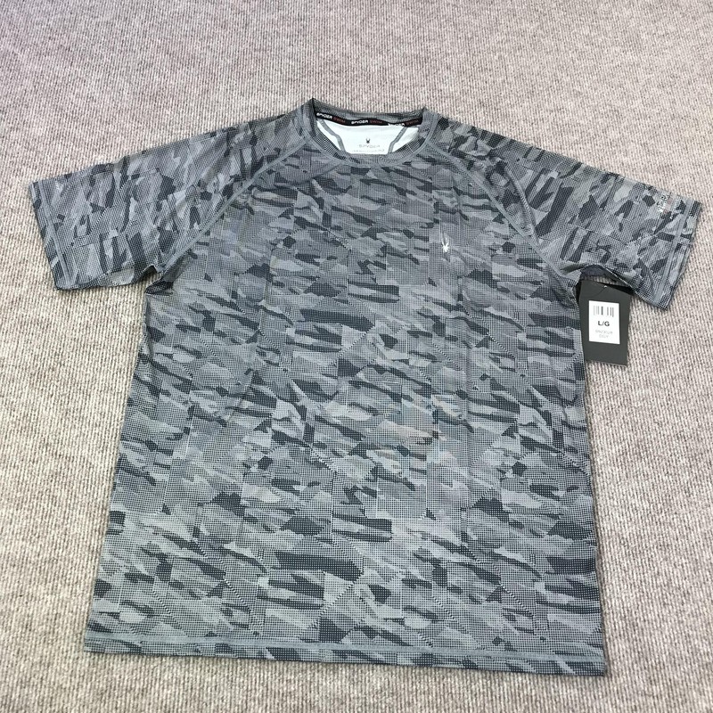 Spyder Rash Guard Shirt Mens Large Gray DGY Swim Surf Sun UPF 30 Quick Dry New gallery