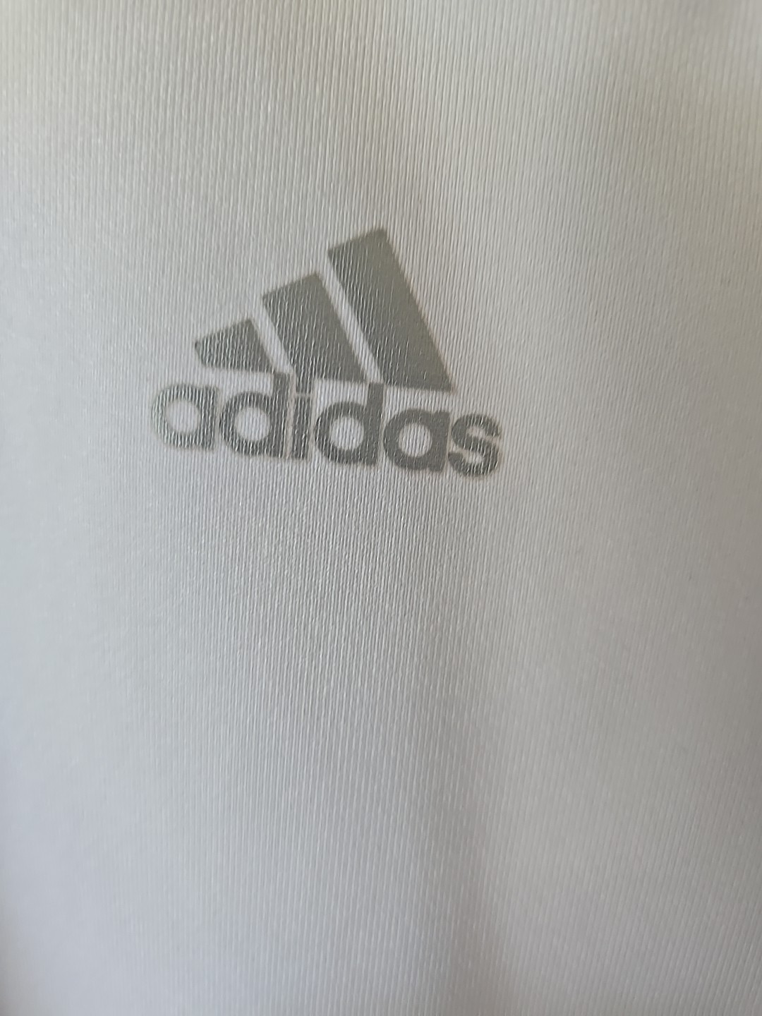 Adidas Front Logo White Long Sleeve Climalite T Shirt Top womens M (see measure) gallery