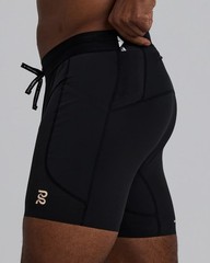 BANDIT RUNNING MEN’S SOLITE 5 POCKET 1/4 TIGHTS SIZE LARGE IN BLACK- MSRP $118