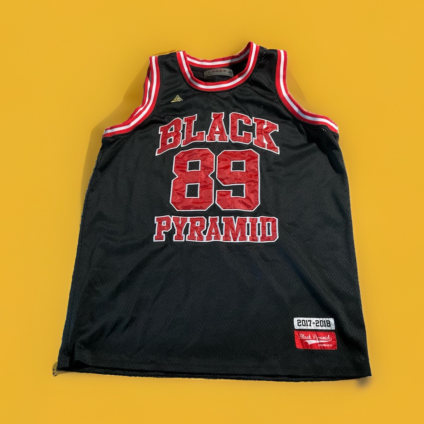 Black Pyramid Men’s Mesh Breathable Basketball Jersey Tank Top Crew Neck L gallery