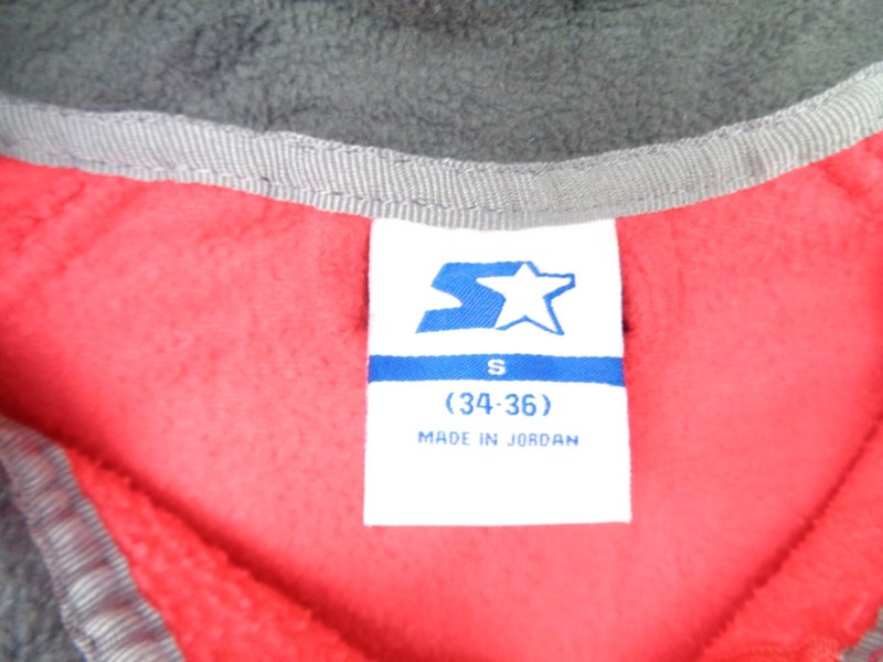 Starter Mens Fleece Jacket S Small Red Full Zip Retro Sportswear Lightweight gallery