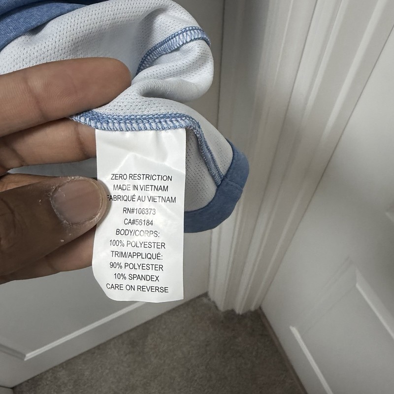 Zero Restriction 1/4 Zip Pullover Men's Size: XL Blue Golf Sweater Preppy gallery