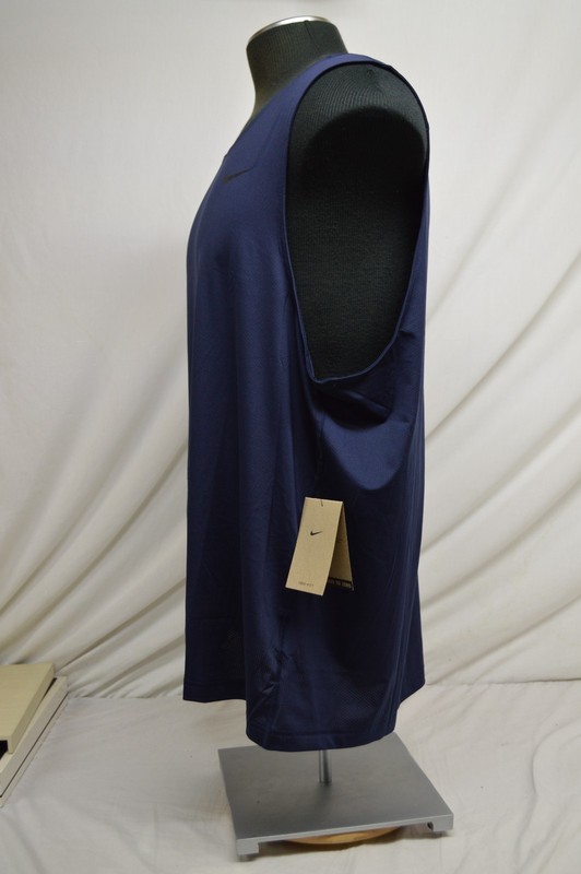 NEW NIKE Dri-FIT Ready Fitness Tank Top sz XL X-Large Navy Blue Black gallery