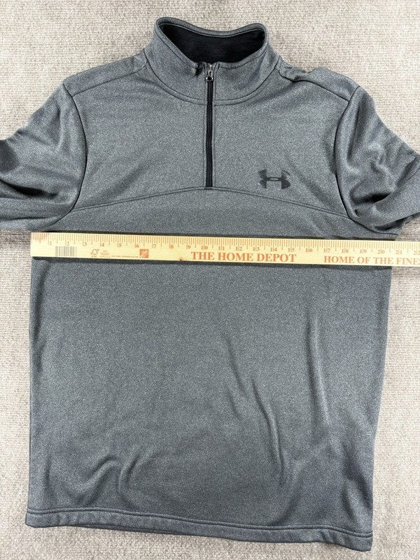 Under Armour ColdGear Men’s Medium Gray 1/4 Zip Pullover Fleece Lined Loose Fit gallery