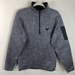 Penn State Antigua Fortune 1/4 Zip Knit Sweater Sz M Heather Gray