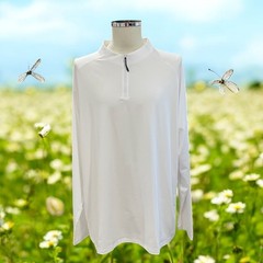 White Quarter Zip Performance Long Sleeve Shirt 2XL Athleisure Training Minimal