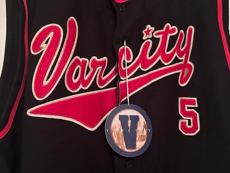 Vintage Varcity Mens Sleeveless #5 Jersey Size XXL 2XL Button-Up Y2K NEW w/ Tags gallery
