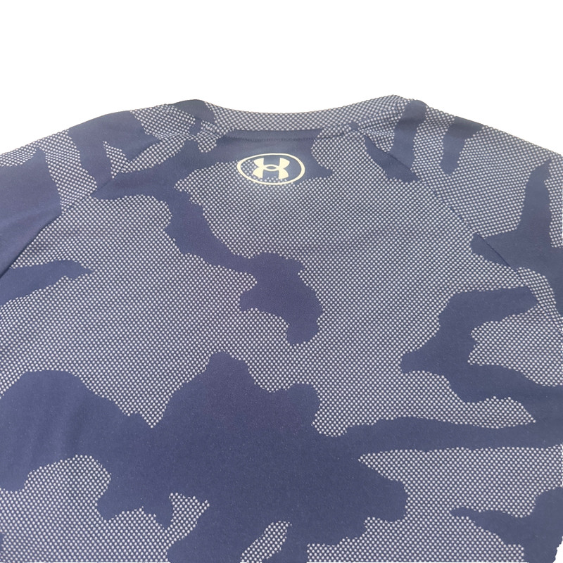 Under Armour Blue Gray Camo Print Athletic Short Sleeve T Shirt Mens Size XL gallery