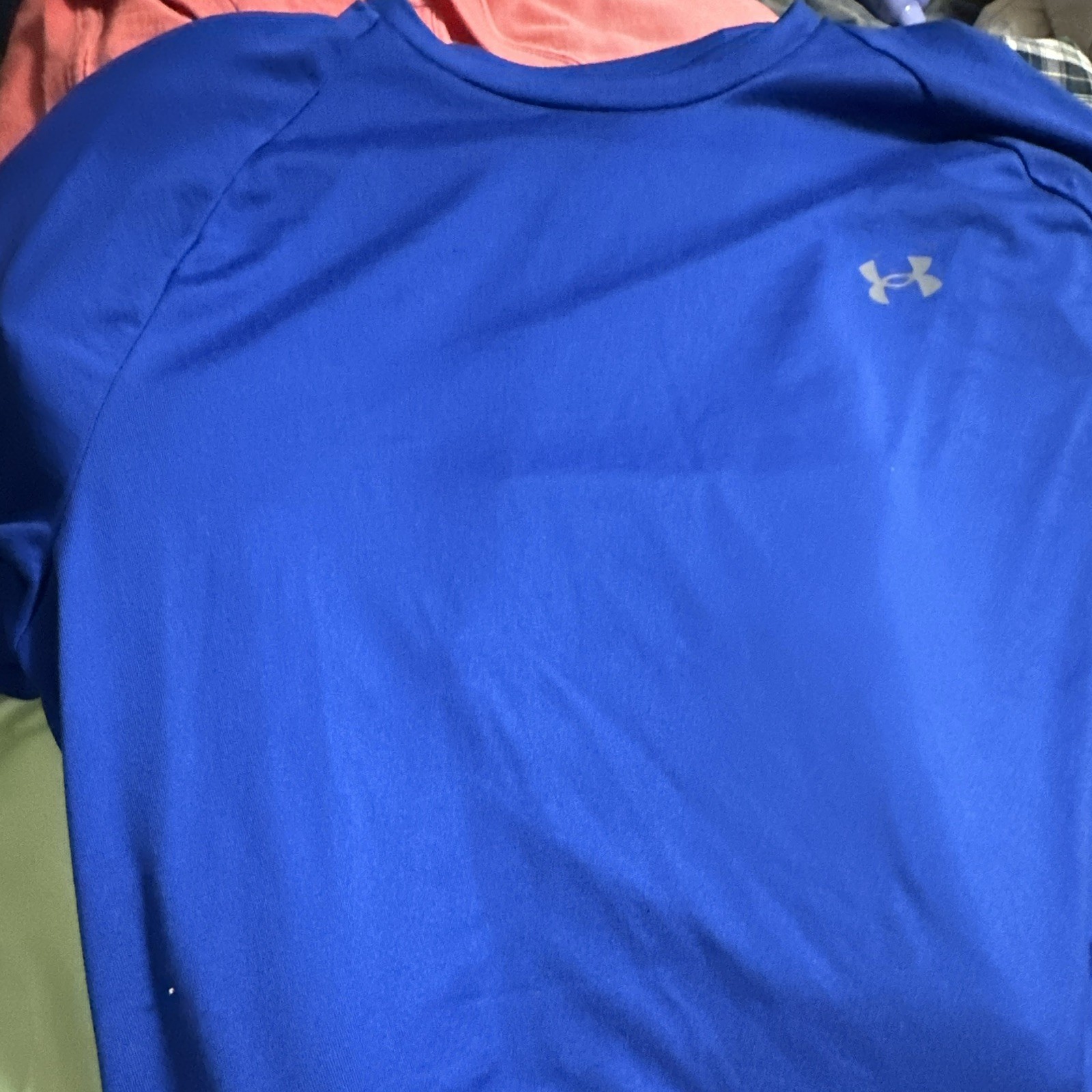Under Armour Tech The Tech Tee Men's XL Blue Crew Neck SS Polyester Logo gallery