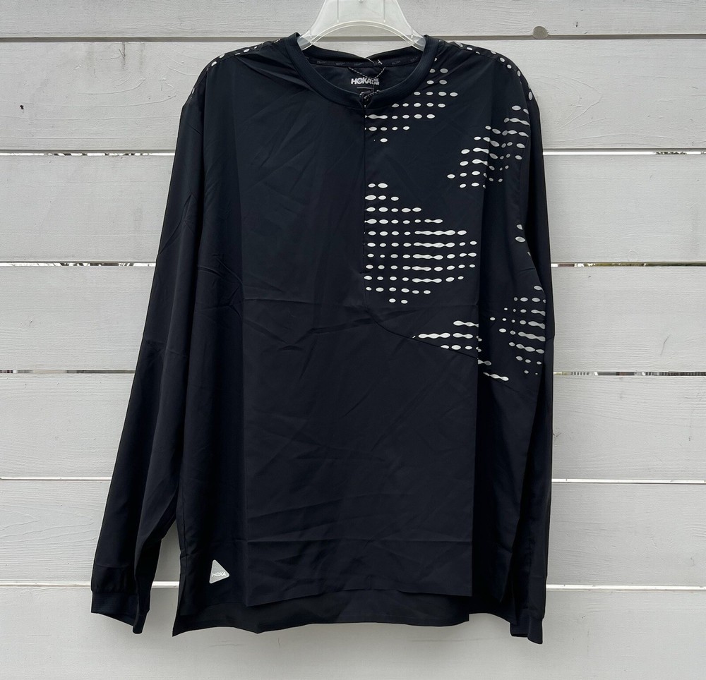 Hoka 1/2 Zip Up Wind Shell Long Sleeve Running Trail T-Shirt Men’s Size Medium