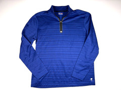Fila 1/4 Zip Sweatshirt Men XL Blue Heather Mock Neck Athletic Training Layer